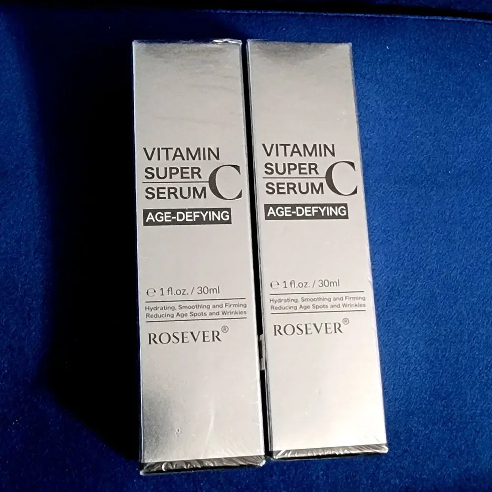 Set of 2 Rosever Super C Serum Hydrates Firms Lifts Targets Wrinkles Age Spots